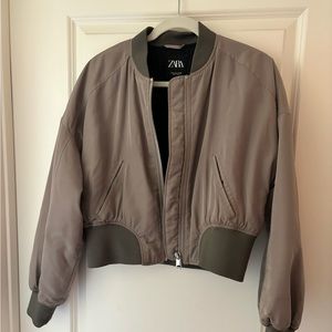 Zara bomber jacket. Like new. Crop fit. Willing to negotiate price.